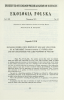 Realized production, mortality and sex structure of a partridge (Perdix perdix L.) population and its utilization for game purposes in Poland