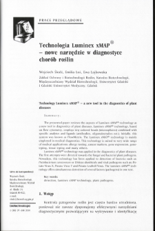 Technology Luminex xMAP® - a new tool in the diagnostics of plant diseases
