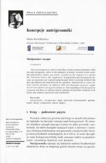 Nutrigenomics concepts