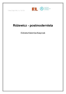R&oacute;żewicz - postmodernista
