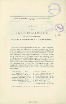 Liste des oiseaux du Kamtschatka et des iles Comandores
