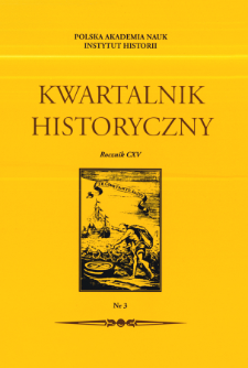 Kwartalnik Historyczny R. 115 nr 3 (2008), Title pages, Contents