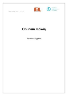 Oni nam m&oacute;wią