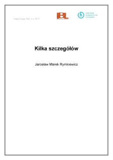Kilka szczeg&oacute;ł&oacute;w