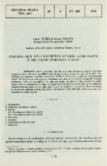 Standing crop and consumption of herb layer plants in the fresh coniferous forest