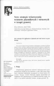 New strategies for application of plasmid and viral vectors in gene therapy