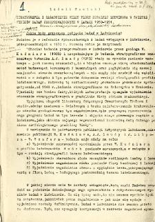 Stratygrafia i zagadnienie wieku flory kopalnej Ludwinowa w świetle wynik&oacute;w badań przeprowadzonych w latach 1950-1951