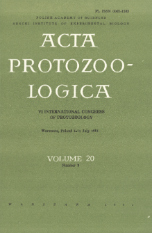 Acta Protozoologica, Vol. 20, Nr 3