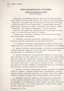 Zasady stratygraficznego i kulturowego podziału paleolitu w Polsce : tezy referatu : w języku polskim