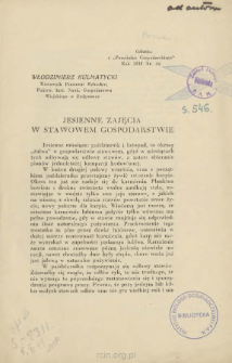 Jesienne zajęcia w stawowem gospodarstwie
