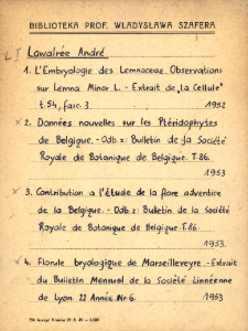 Kartoteka "Biblioteka Prof. Władysława Szafera" : Law-Liso