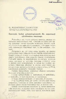 Znaczenie badań potamologicznych dla organizacji ryboł&oacute;wstwa rzecznego