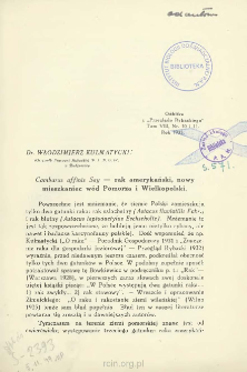 Cambarus affinis Say - rak amerykański, nowy mieszkaniec w&oacute;d Pomorza i Wielkopolski