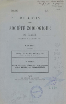 Sur la distribution g&eacute;ographique d'Ectinosoma Abrau (Kritchag) = E. Edwardsi Richard