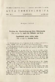 Problem der Altersbestimmung beim Wildschwein ( Sus scrofa L.) nach der Methode von Dub; Zagadnienie oceny wieku dzika ( Sus scrofa L.) metodą Duba