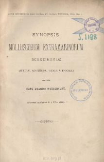 Synopsis Molluscorum Extramarinorum Scandinaviæ: (Sueciæ, Norvegiæ, Daniæ & Fenniæ.)