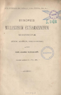 Synopsis Molluscorum Extramarinorum Scandinavi&aelig;: (Sueci&aelig;, Norvegi&aelig;, Dani&aelig; & Fenni&aelig;.)