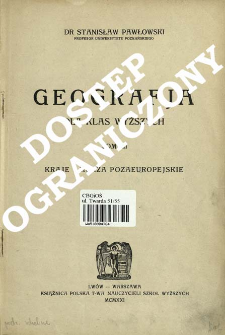 Geografja dla klas wyższych. T. 3, Kraje i morza pozaeuropejskie