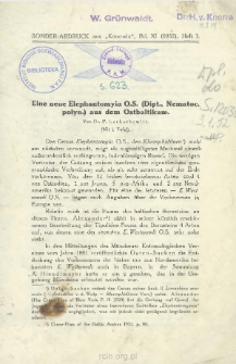 Eine neue Elephantomyia O.S. (Dipt., Nematoc. polyn.) aus dem Ostbaltikum