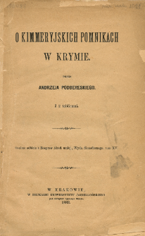 O kimmeryjskich pomnikach w Krymie