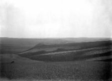 Stawki, powiat R&oacute;wne : widok na osadę wczesnohistoryczną i kurhan