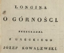 Longina O g&oacute;rności