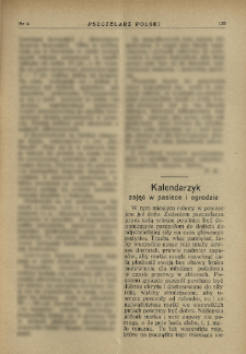 Kalendarzyk zajęć w pasiece i ogrodzie [kwiecień]