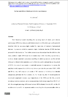 Surface sensitivity of elastic peak electron spectroscopy