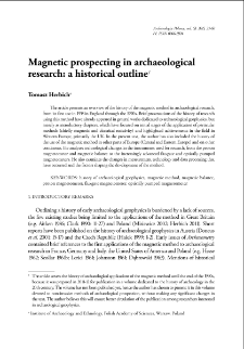 Magnetic prospecting in archaeological research: a historical outline