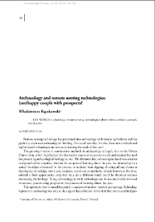 Archaeology and remote sensing technologies: (un)happy couple with prospects?