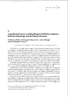A geophysical survey at Schlumberger&rsquo;s Val Richer residence: between archaeology and the history of science