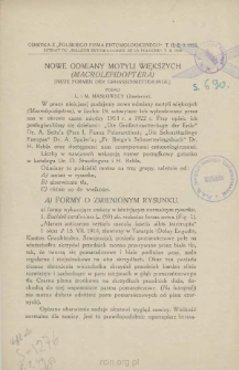 Nowe odmiany motyli większych (Macrolepidoptera)