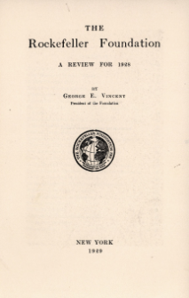The Rockefeller Foundation : a review for 1928