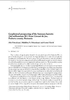 Geophysical prospecting of the Yamnaya barrows (3rd millennium BC) from Ciorani de Jos, Prahova county, Romania
