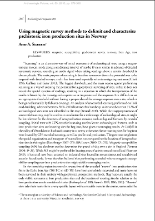 Using magnetic survey methods to delimit and characterize prehistoric iron production sites in Norway