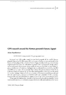 GPR research around the Hawara pyramid (Fayum, Egypt)