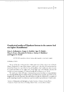 Geophysical studies of Djankent fortress in the eastern Aral sea region (Kazakhstan)