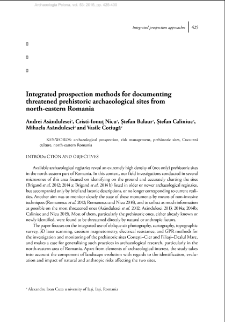 Integrated prospection methods for documenting threatened prehistoric archaeological sites from north-eastern Romania