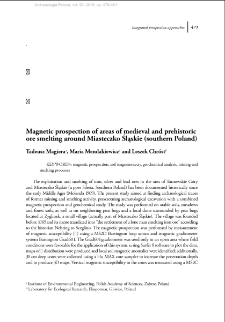 Magnetic prospection of areas of medieval and prehistoric ore smelting around Miasteczko Śląskie (southern Poland)
