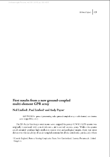 First results from a new ground-coupled multi-element GPR array