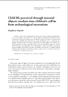 Child life perceived through material objects: modern-time children’s coffins from archaeological excavations