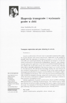 Transgene expression and gene silencing in cereals