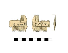 Comb, fragment, both sides scetch