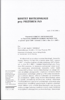 Komitet Biotechnologii przy Prezydium PAN