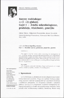 a-(1->3)-Glucan-degrading enzymes.Part I - Microbial sources, production, properties, genetics
