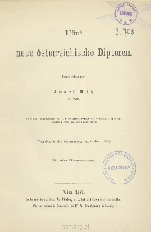 F&uuml;nf neue &ouml;sterreichische Dipteren