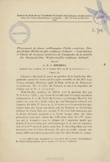 Przyczynek do fauny widłonog&oacute;w Polski z rodziny: Harpacticidae Wolterstorffia confluens Schmeil = Contribution &agrave; l'&eacute;tude de la faune polonaise de Cop&eacute;podes de la famille des Harpacticidae: Wolterstorffia confluens Schmeil