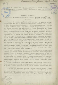 Gatunki rodziny Harpacticidae z jezior wigierskich