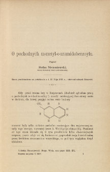 O pochodnych m-metyl-o-uramidobenzoylu