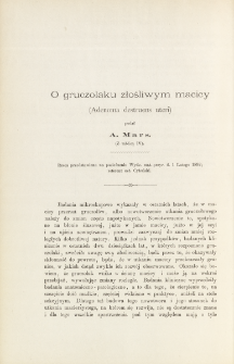 O gruczolaku złośliwym macicy (Adenoma destruens uteri) (z tablicą IV)